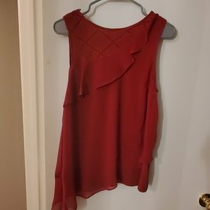 I.N. Studio Sz M Red Blouse